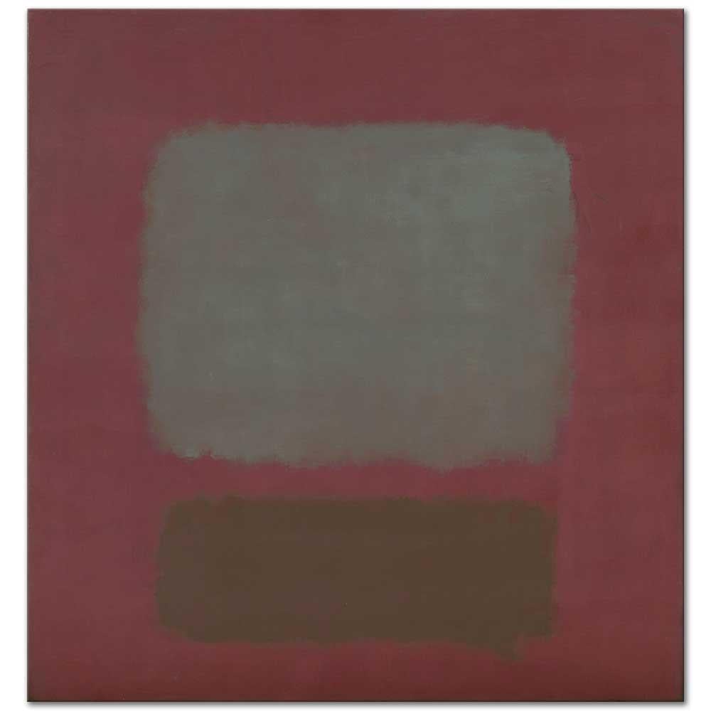 Mark Rothko No 37 / No 19 Eriğin Üzerindeki Kayrak Mavisi ve Kahverengi Kanvas Tablo