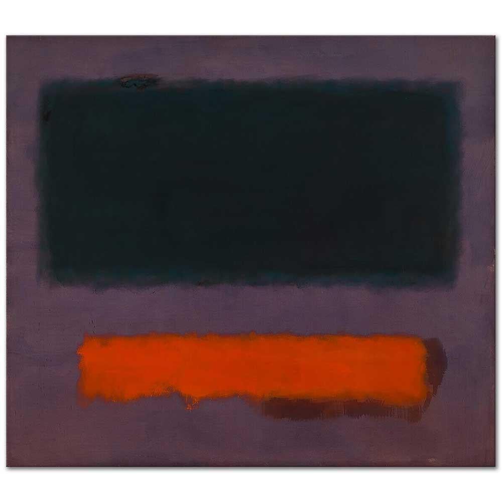 Mark Rothko Bordo Üzerinde Gri ve Turuncu No 8 Kanvas Tablo