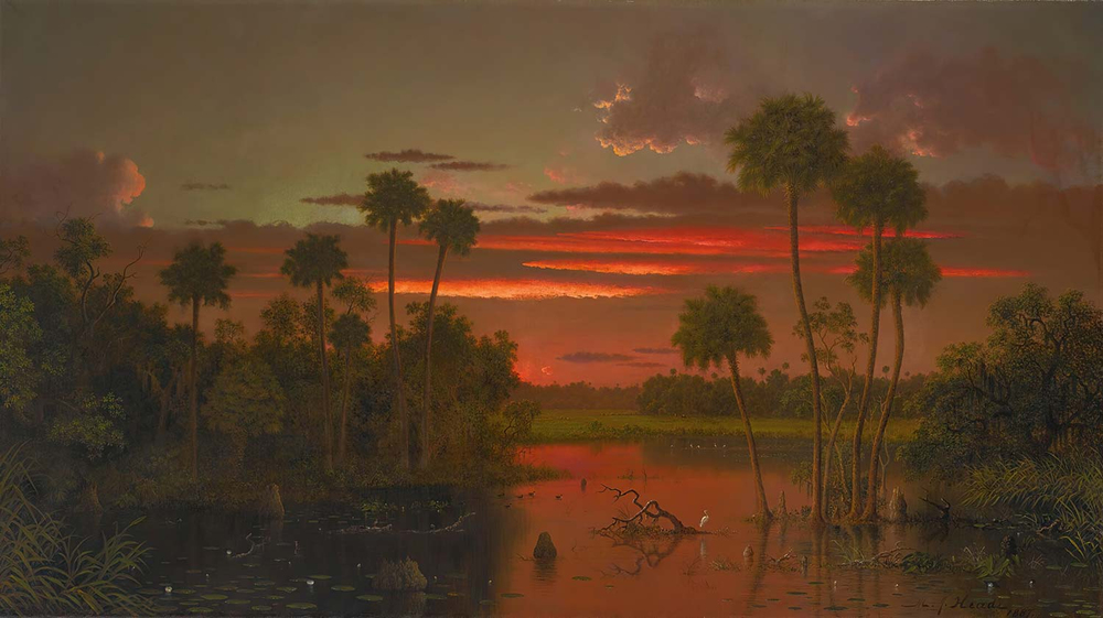 Martin Johnson Heade The Great Florida Sunset Art Print