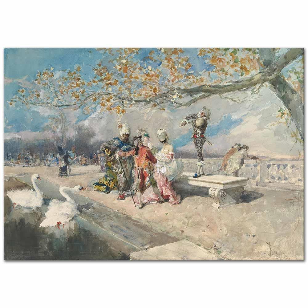 Mariano Fortuny Marsal Maskeli Balo Kanvas Tablo