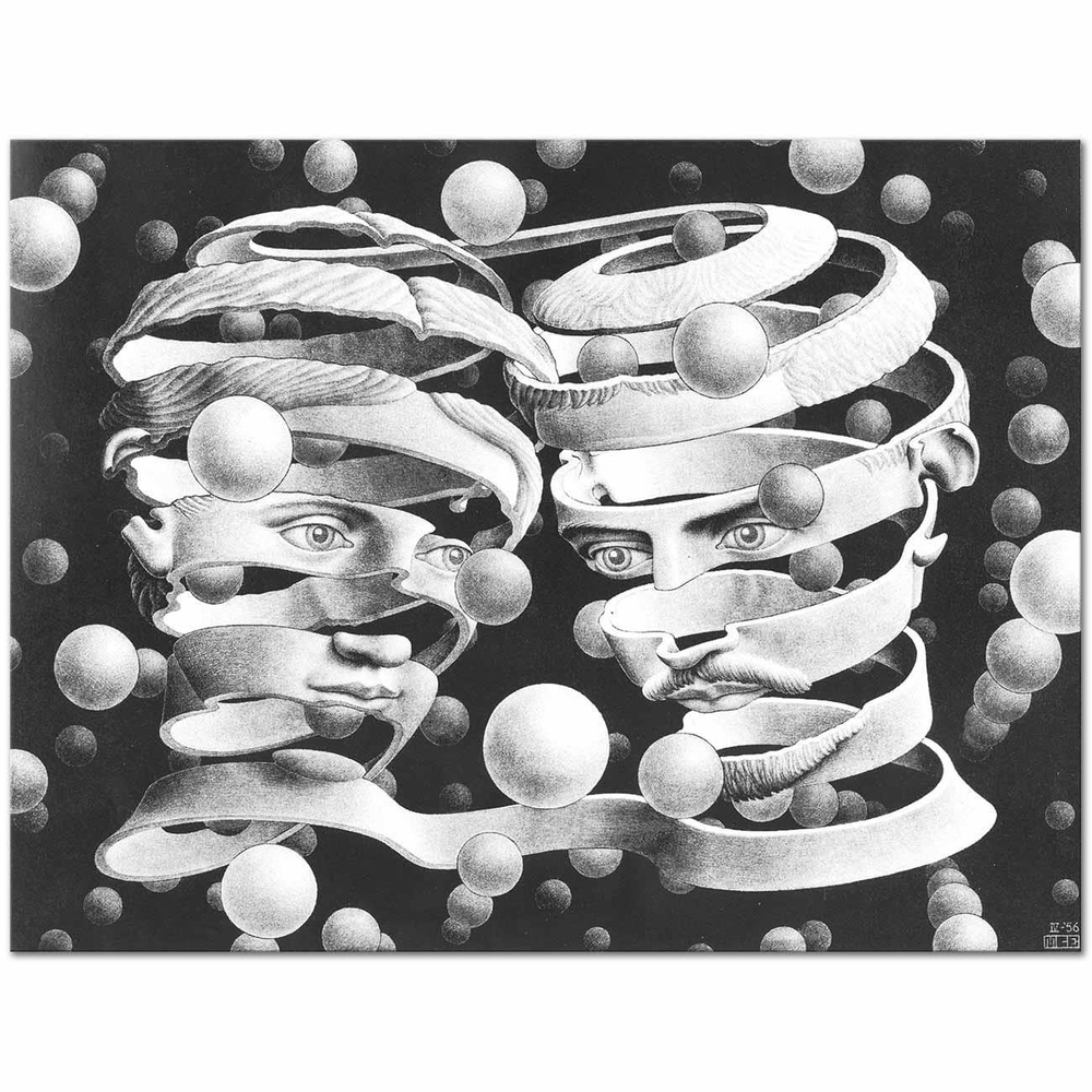 Maurits Cornelis Escher Bağlılık Bandı Kanvas Tablo