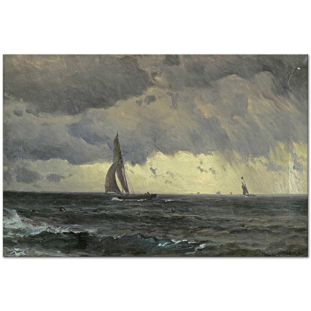 Mauritz de Haas Fırtınada Yelken Kanvas Tablo