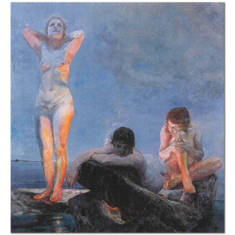 Max Klinger Mavi Saat Kanvas Tablo