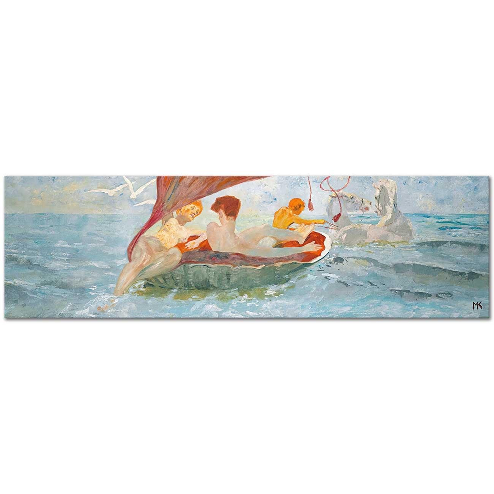 Max Klinger Deniz Kabuğunda Yolculuk Yapan Nereidler Kanvas Tablo