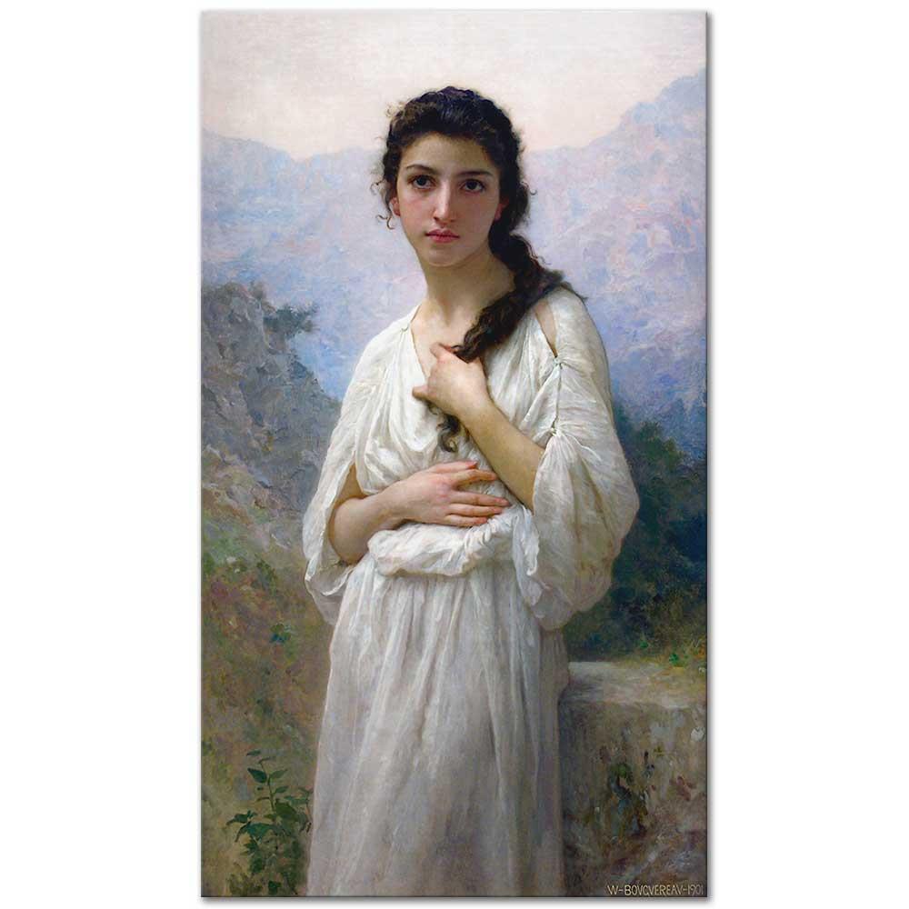 William Adolphe Bouguereau Meditasyon Kanvas Tablo