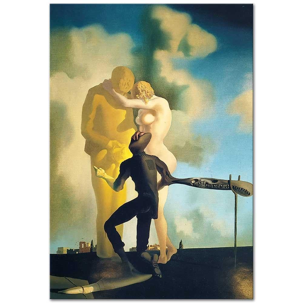 Salvador Dali Arp ile Meditasyon Kanvas Tablo