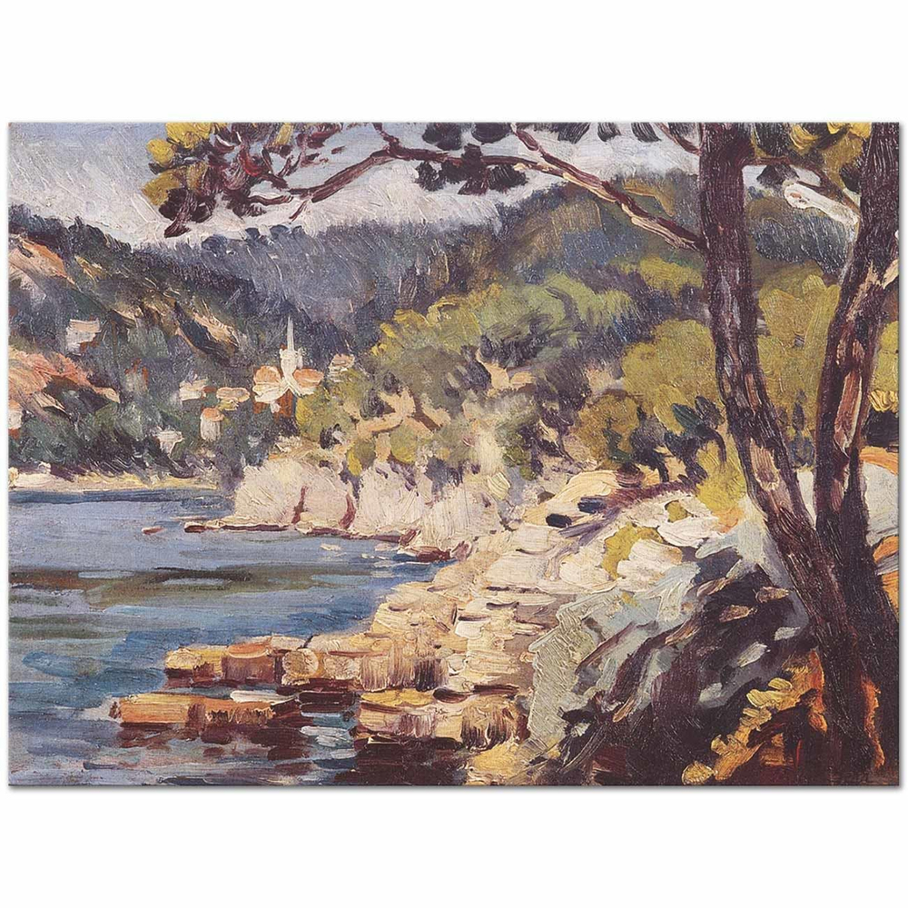 Mehmet Ali Laga Sahil Manzarası Kanvas Tablo