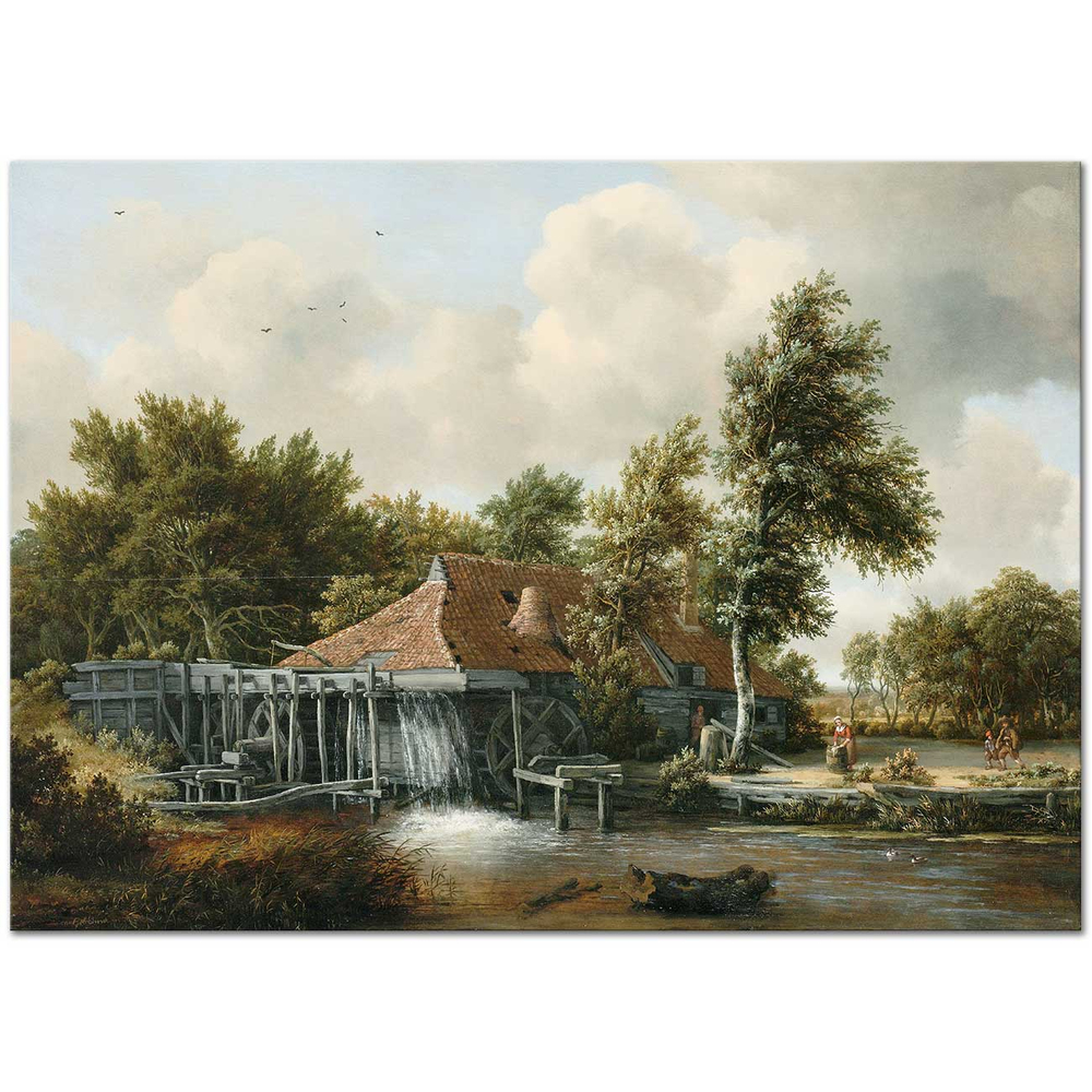 Meindert Hobbema Su Değirmeni Kanvas Tablo