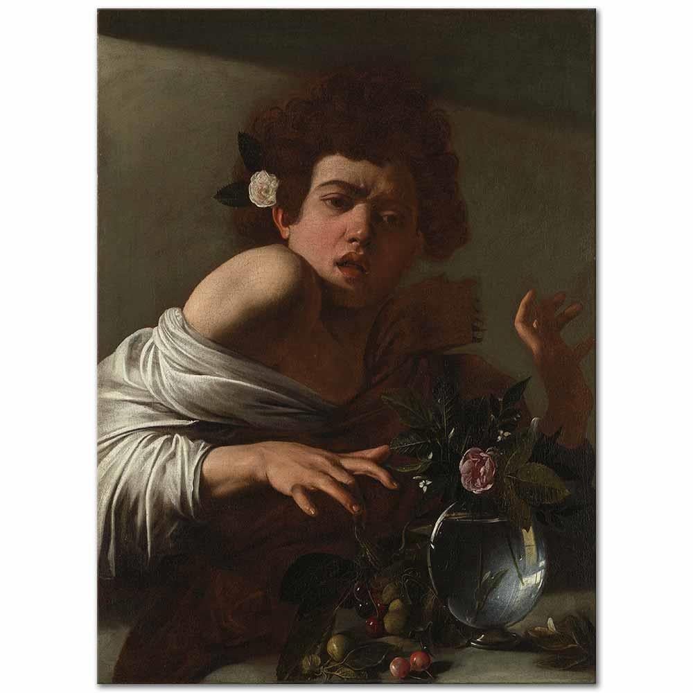 Michelangelo Caravaggio Kertenkele Tarafından Isırılan Çocuk Kanvas Tablo
