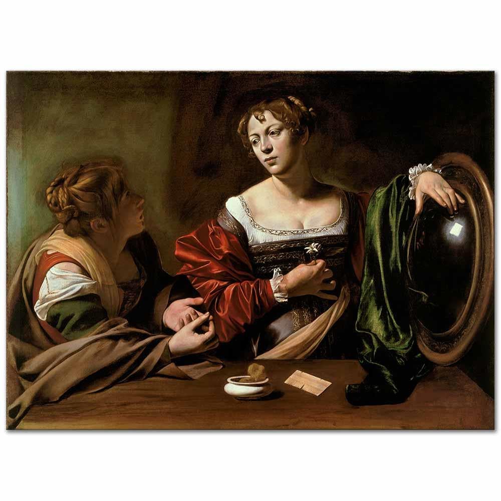 Michelangelo Caravaggio Martha ve Mary Magdalene Kanvas Tablo
