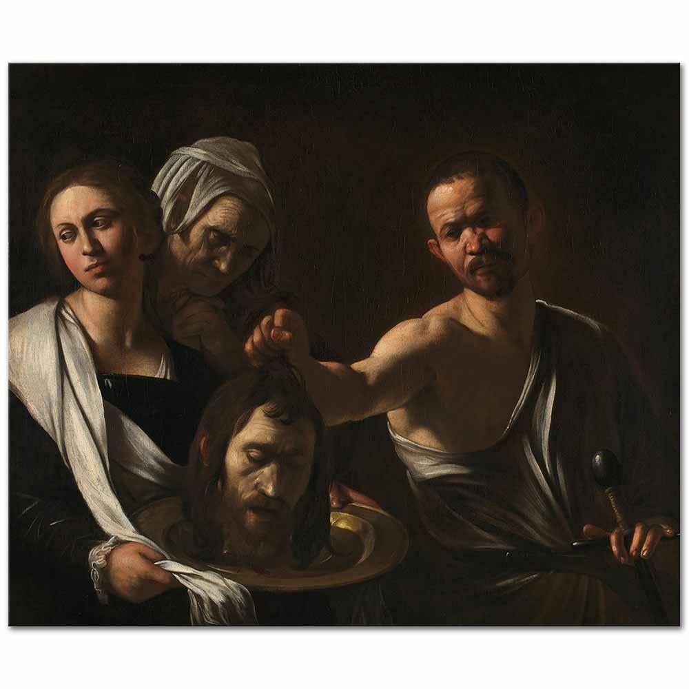 Michelangelo Caravaggio Salome Vaftizci Yahya'nın Başını Alırken Kanvas Tablo