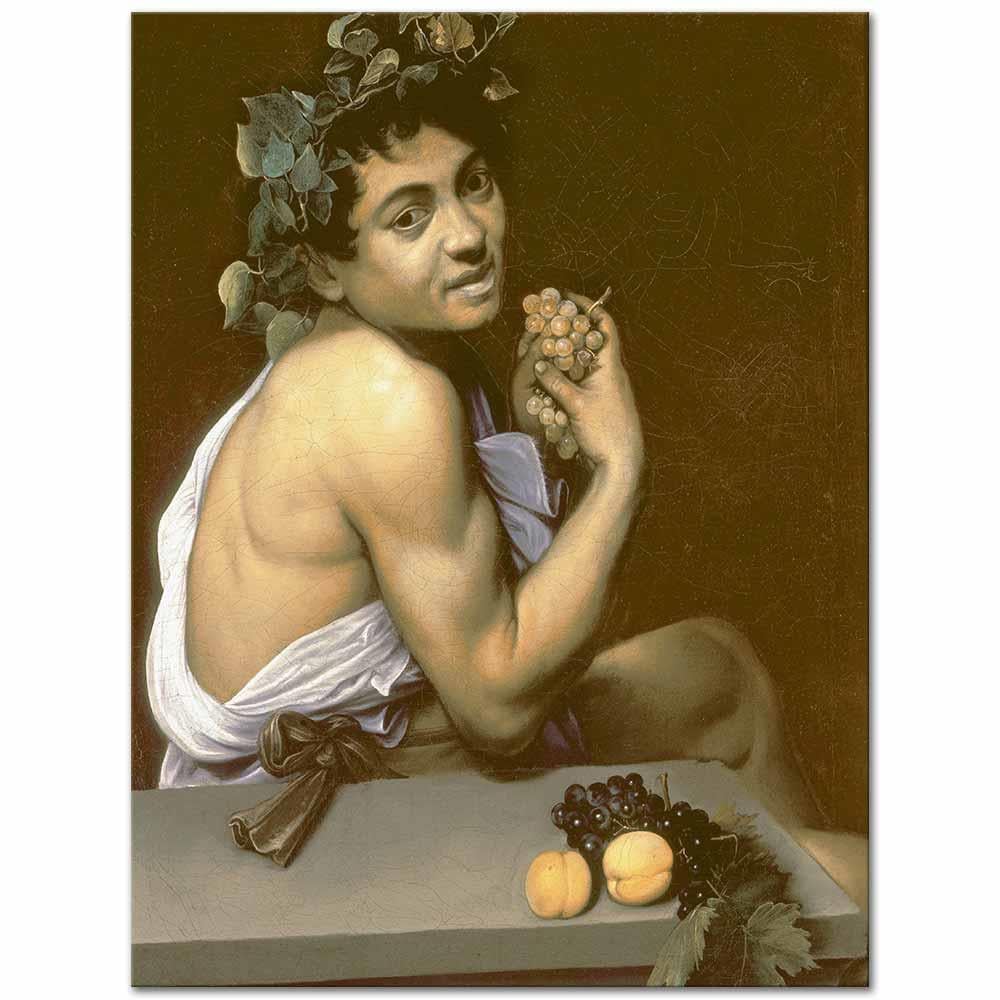 Michelangelo Caravaggio Hasta Genç Bacchus Kanvas Tablo