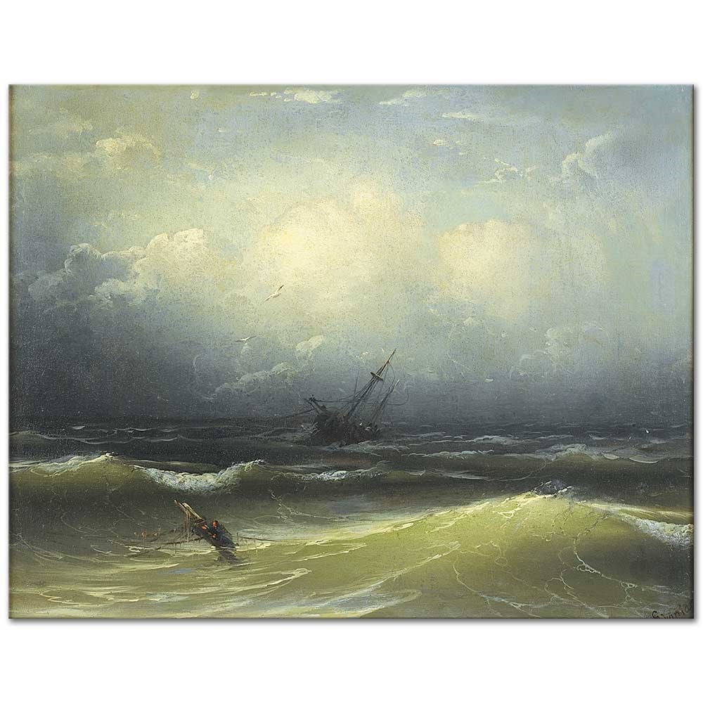 Mıgırdıç Givanian Fırtınalı Deniz Kanvas Tablo