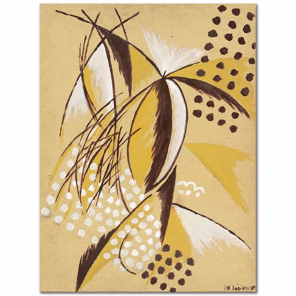 Mikhail Larionov Rayonist Kompozisyon Kafaları Kanvas Tablo