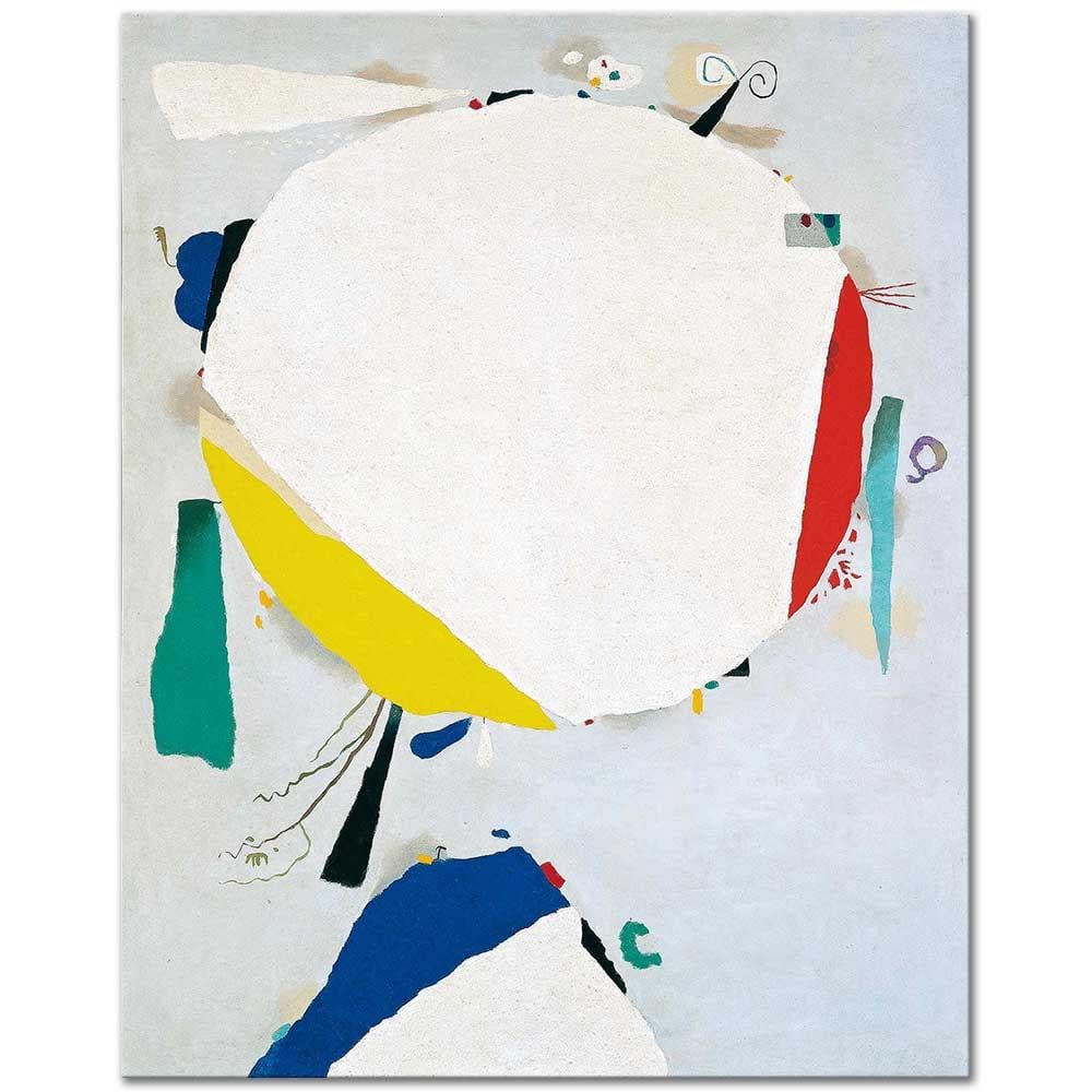 Willi Baumeister Beyaz Çember Kanvas Tablo