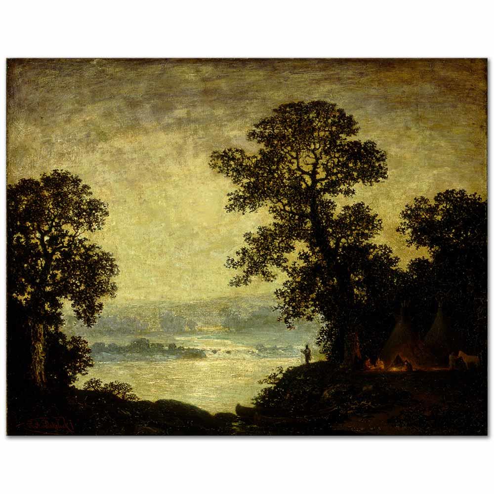 Ralph Albert Blakelock Mehtap Manzarası Kanvas Tablo