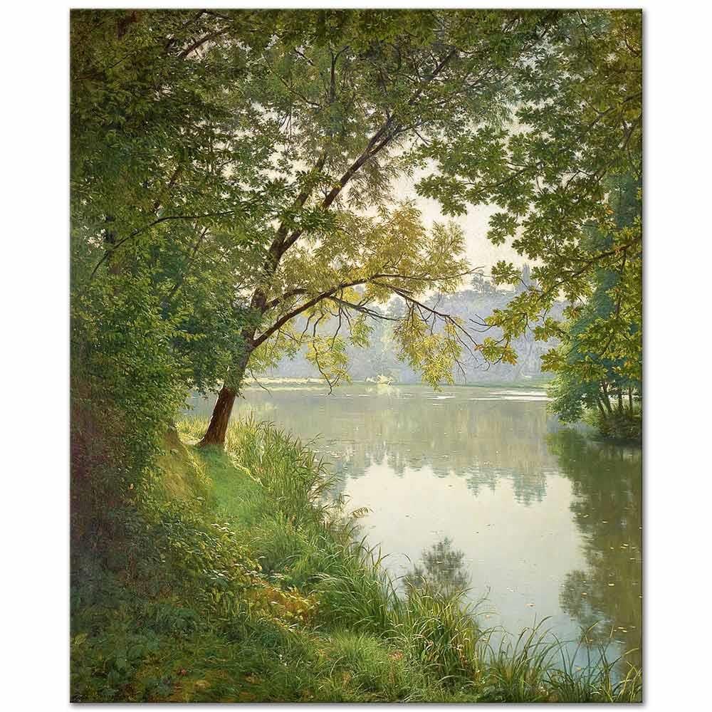 Henri Biva Su Kıyısı Kanvas Tablo