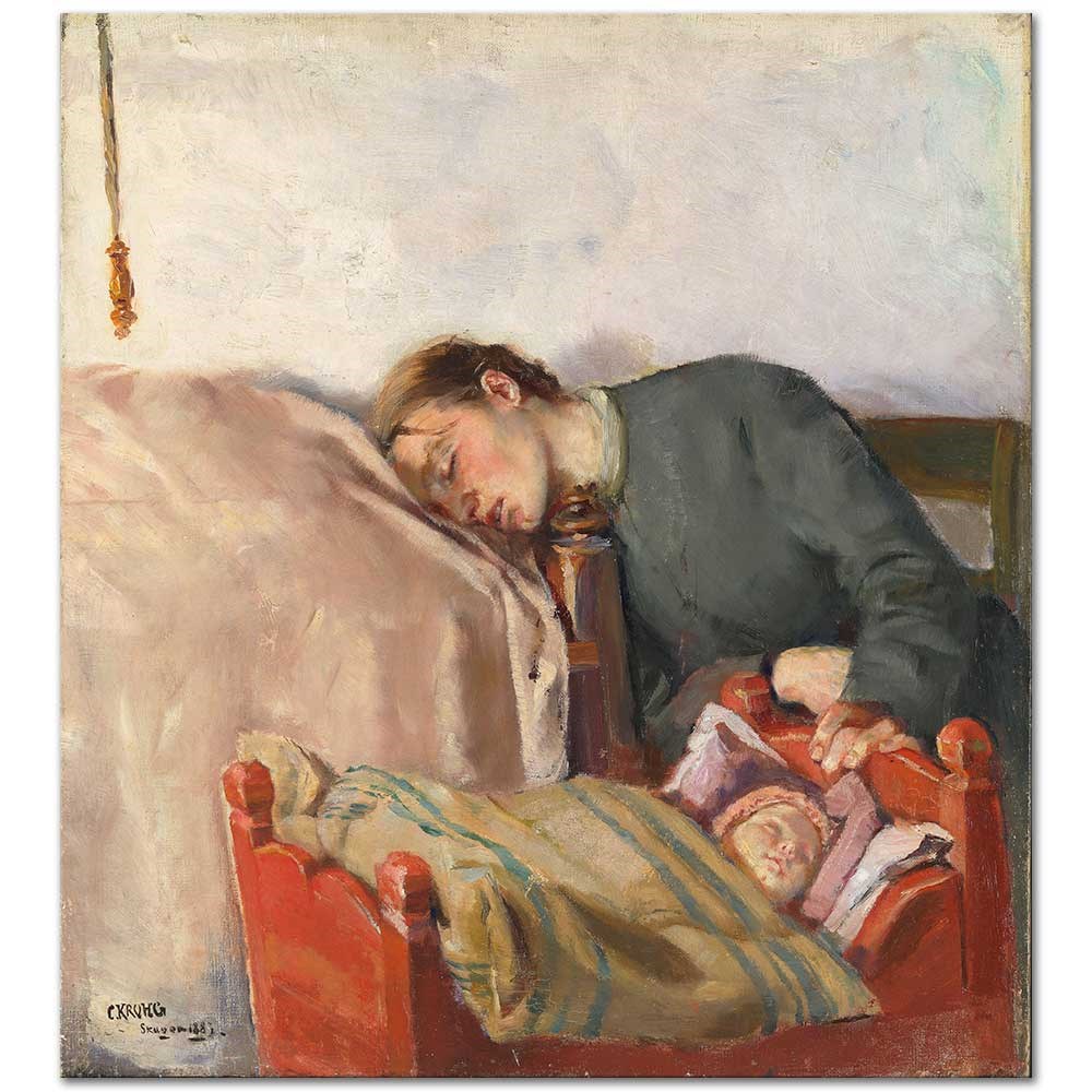 Christian Krohg Anne ve Çocuğu Kanvas Tablo