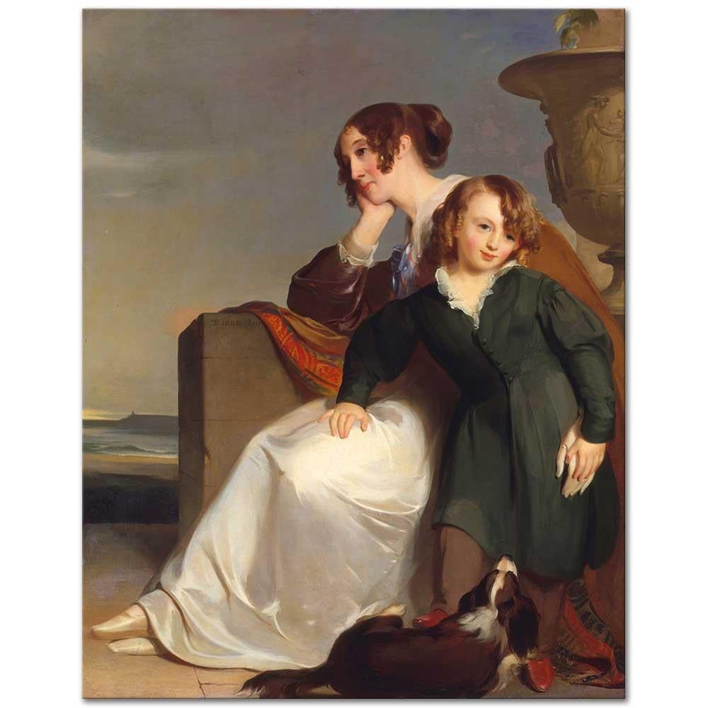 Thomas Sully Anne ve Oğlu Kanvas Tablo