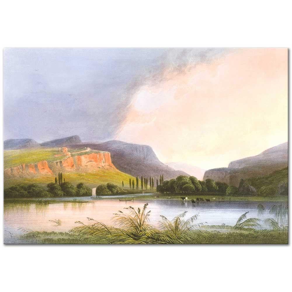 Carlo Bossoli Kara Nehir Ağzı Kanvas Tablo