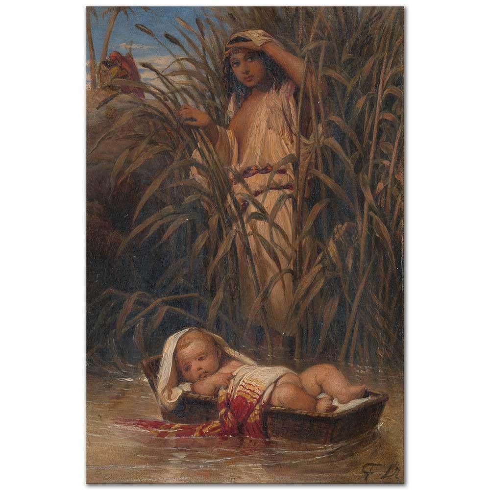 Paul Delaroche Sepetteki Musa Kanvas Tablo