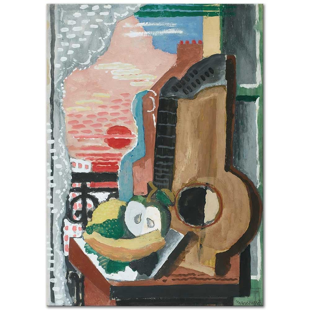 Louis Marcoussis Pencere Önünde Natürmort Kanvas Tablo