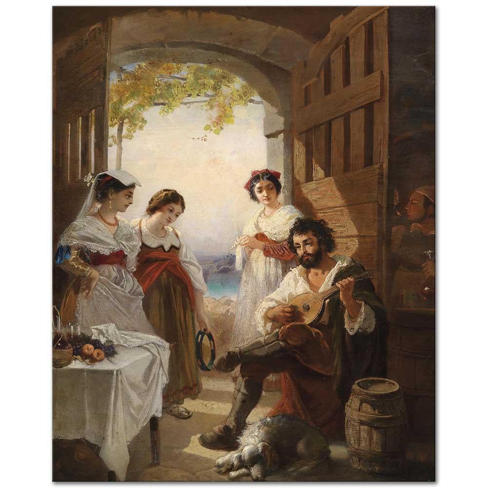 Anton Romako Neapolitan Hediye Kanvas Tablo