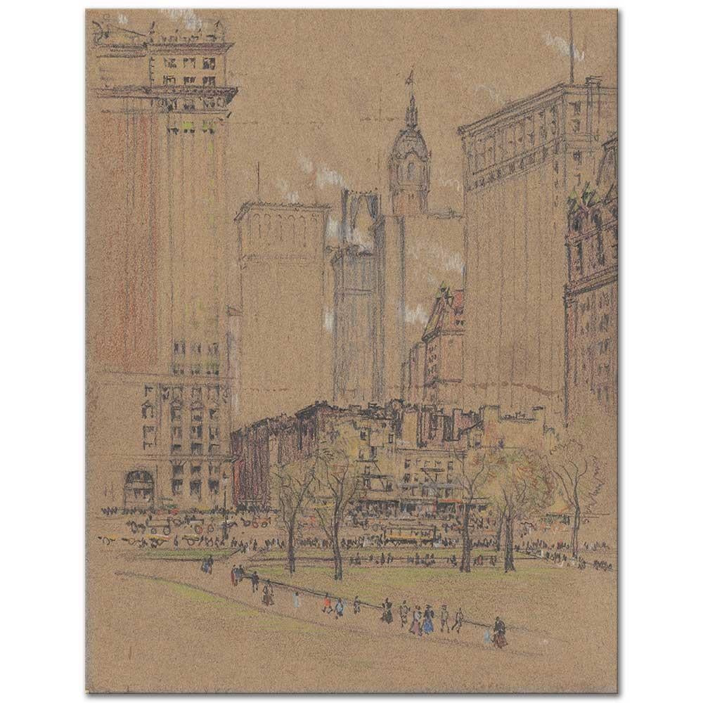 Joseph Pennell Eski ve Yeni New York Kanvas Tablo