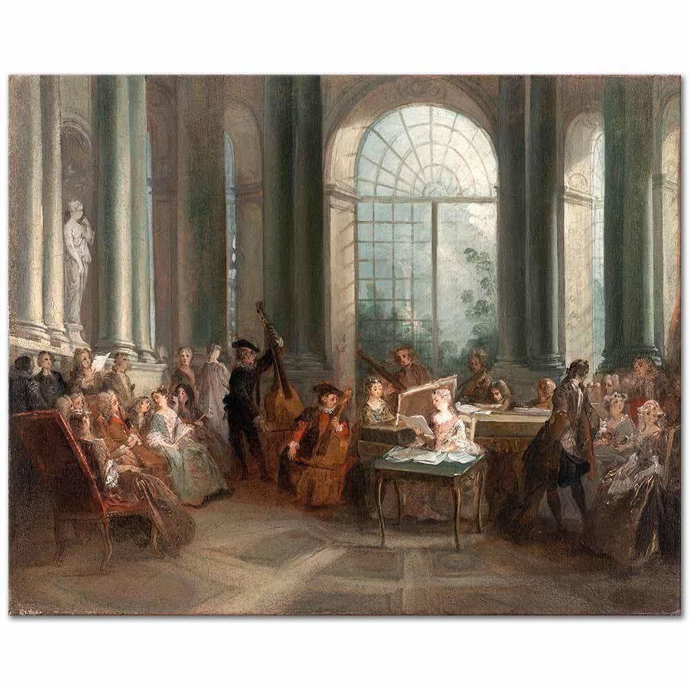 Nicolas Lancret Konser Kanvas Tablo