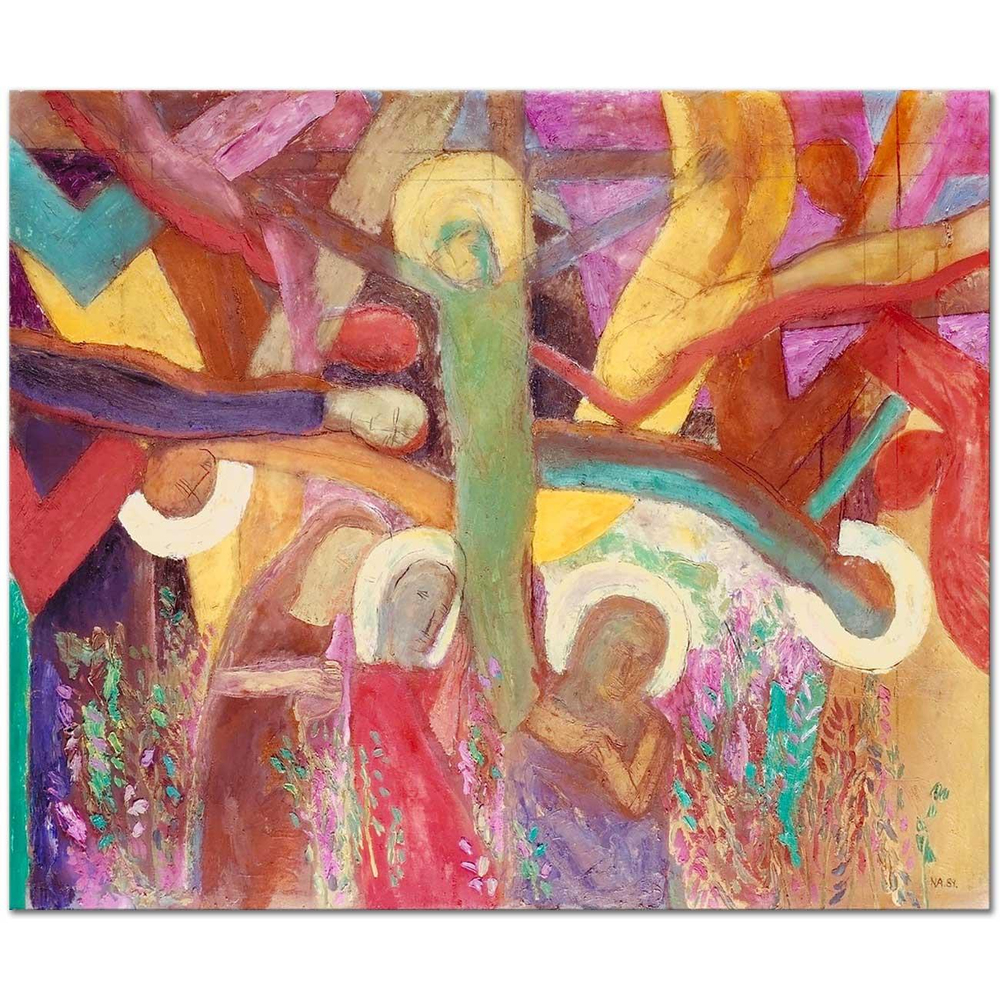 Norman Adams Isa'nın Çarmıha Gerilişi ve Adem'in Ağacı Kanvas Tablo