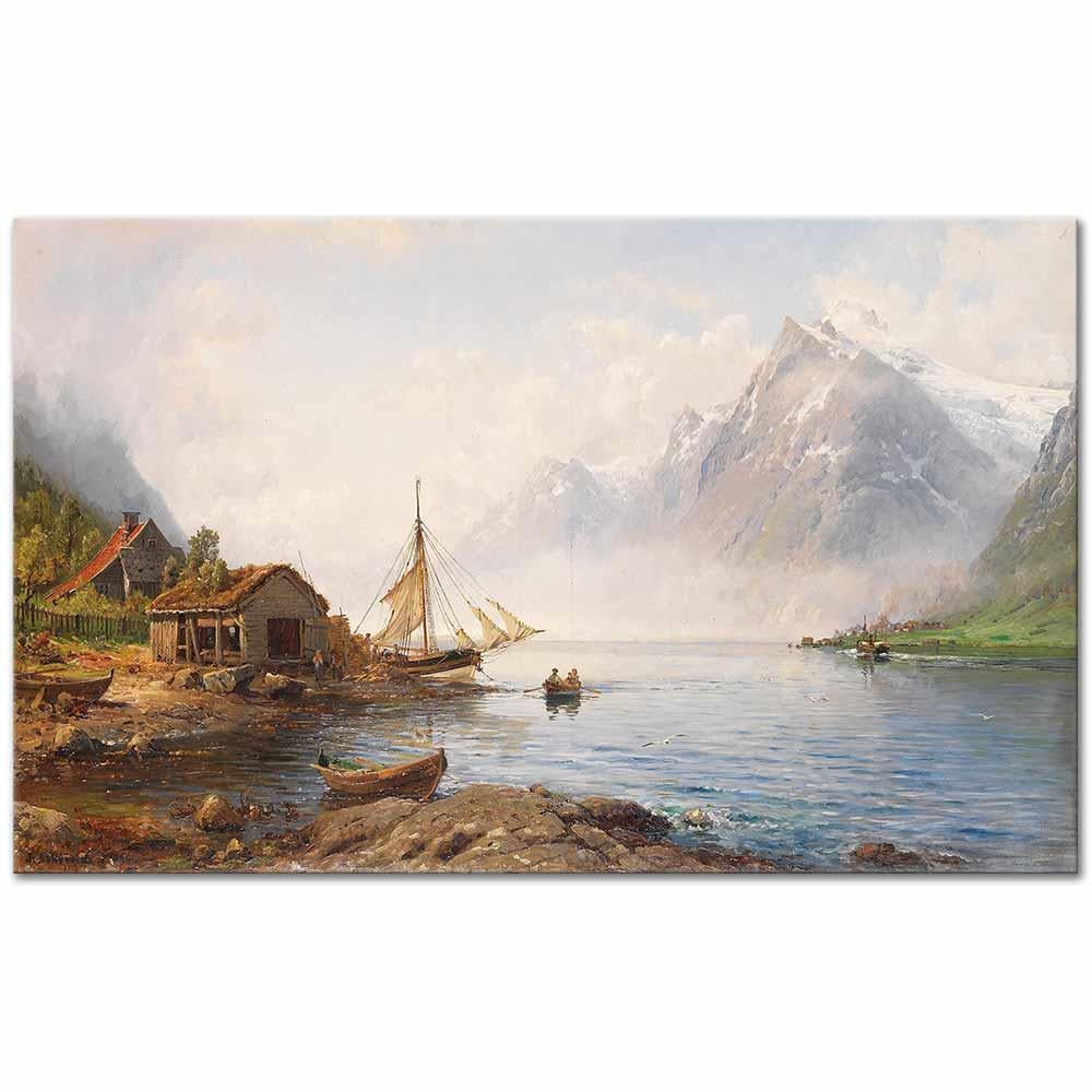 Anders Askevold Sogne Fyordu Norveç Kanvas Tablo