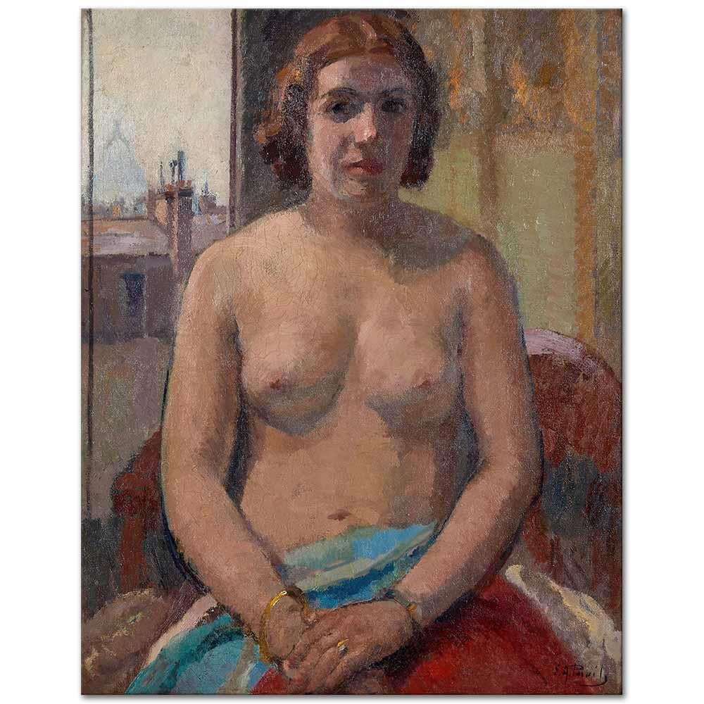 Elie Anatole Pavil Nü Kanvas Tablo