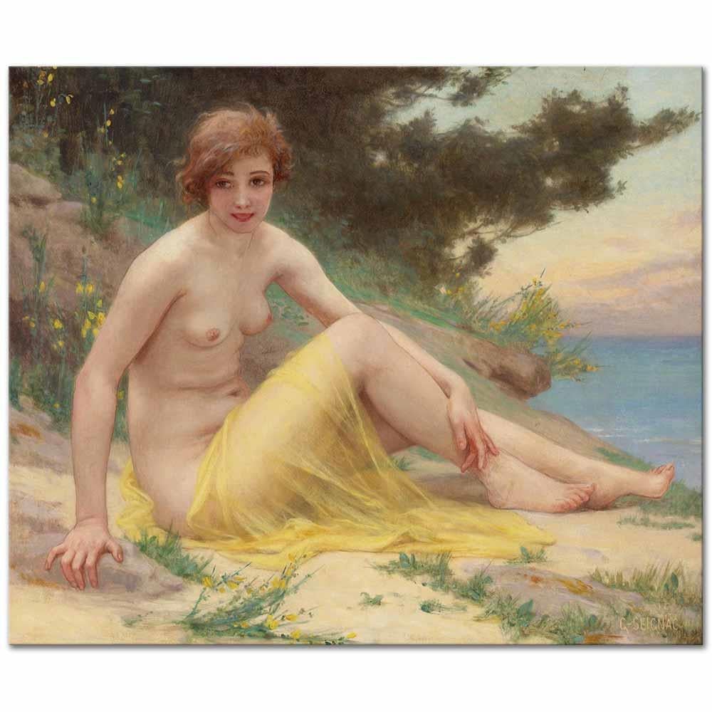 Guillaume Seignac Sahilde Nü Kanvas Tablo