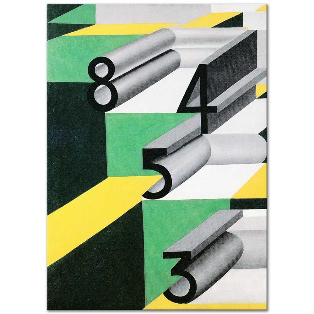 Giacomo Balla Aşkta Rakamlar Kanvas Tablo