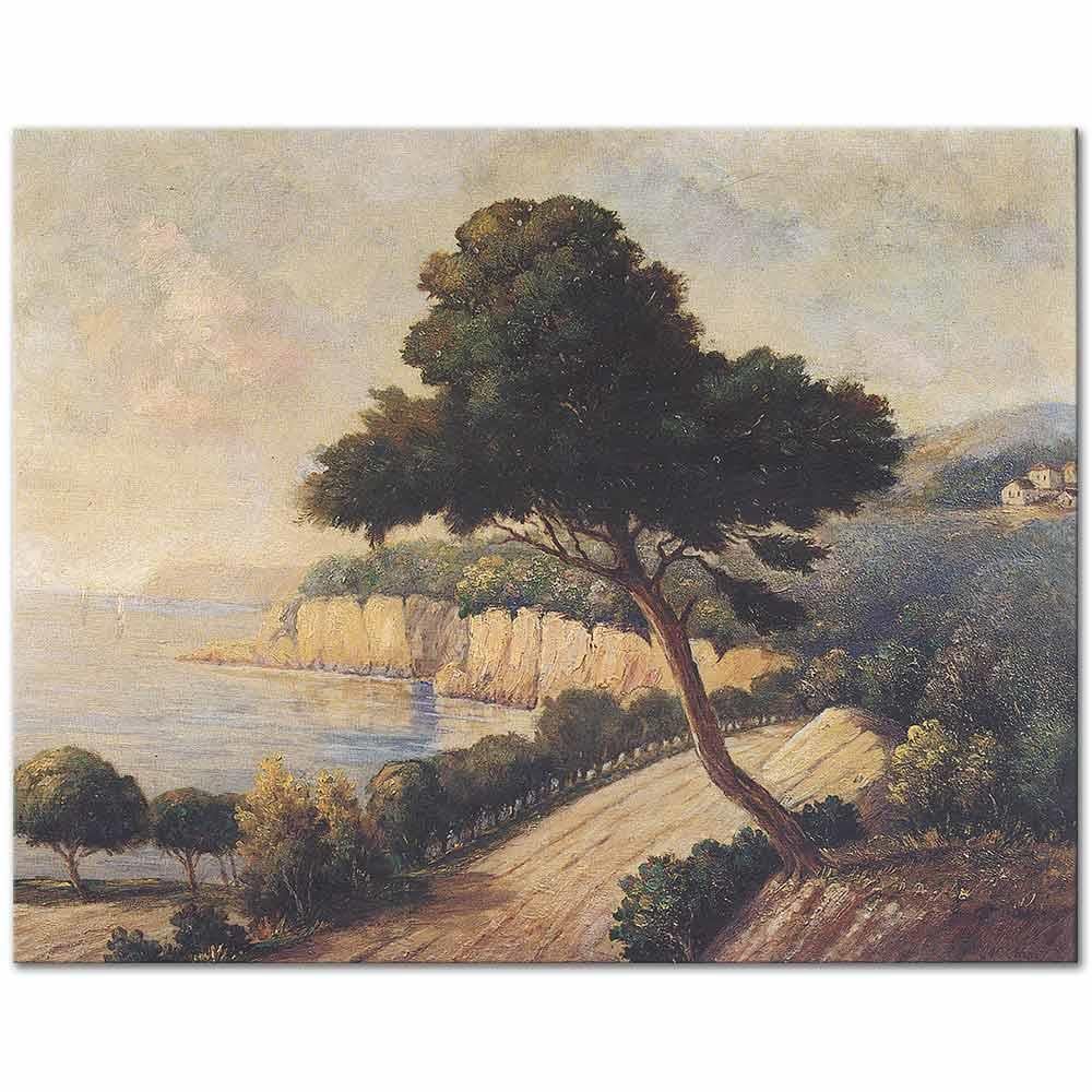 Nurettin Akat Sahil Yolu Kanvas Tablo