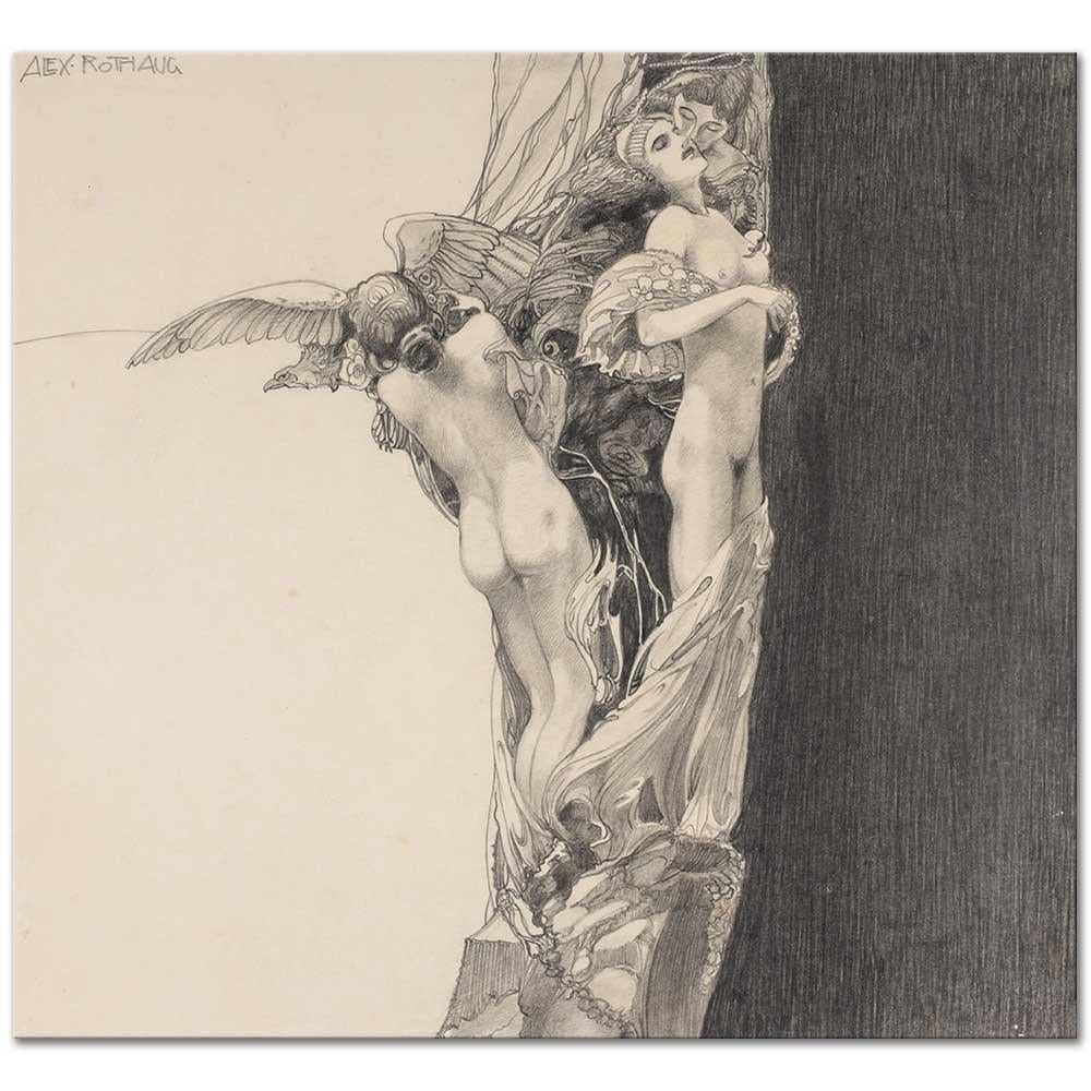 Alexander Rothaug Mitolojik Kompozisyon Kanvas Tablo