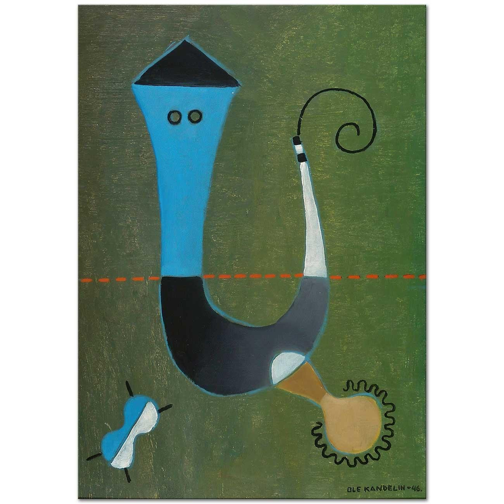 Ole Kandelin Kompozisyon 02 Kanvas Tablo