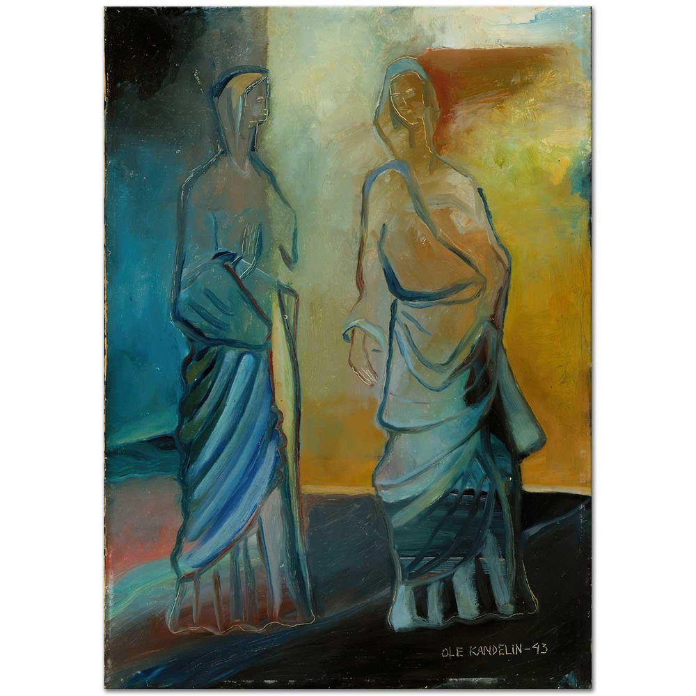 Ole Kandelin İki Havari Kanvas Tablo