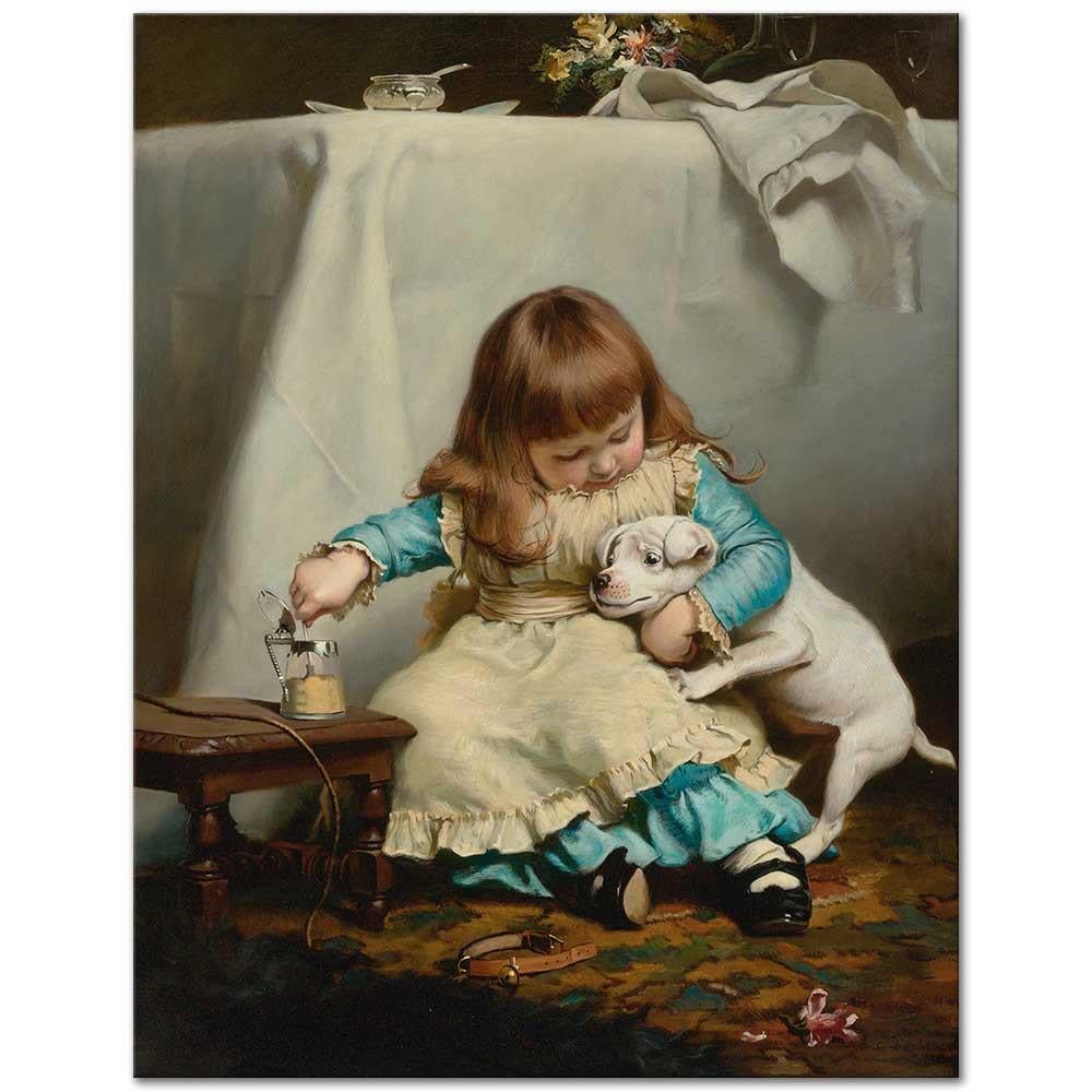 Charles Burton Barber Utangaçlık Kanvas Tablo