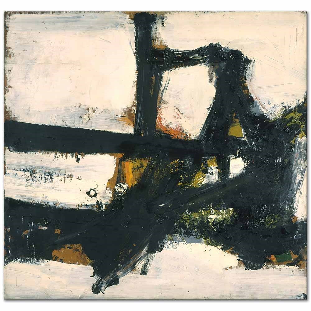 Franz Kline Turuncu Kenarlar Kanvas Tablo