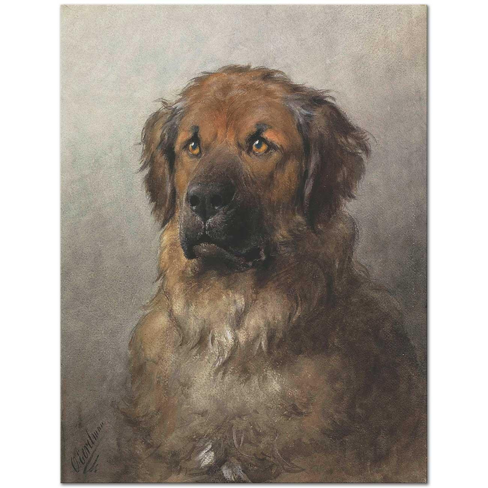 Otto Eerelman Bir Leonberger Kanvas Tablo