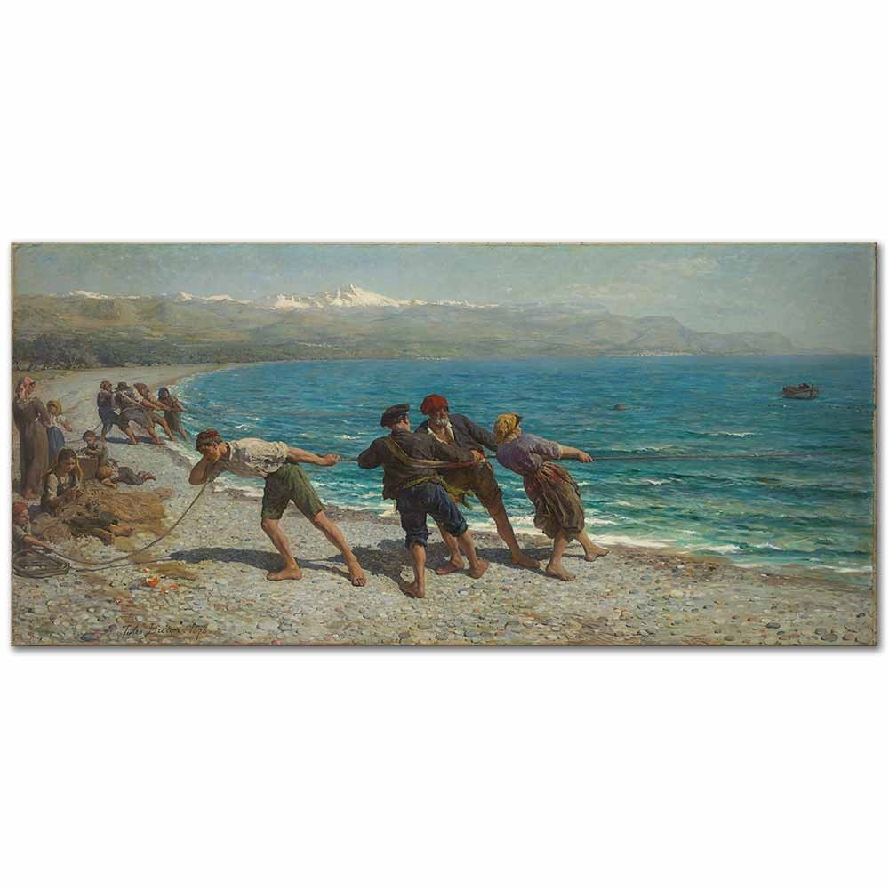 Pêcheurs à Menton by Jules Breton as Fine Art Print