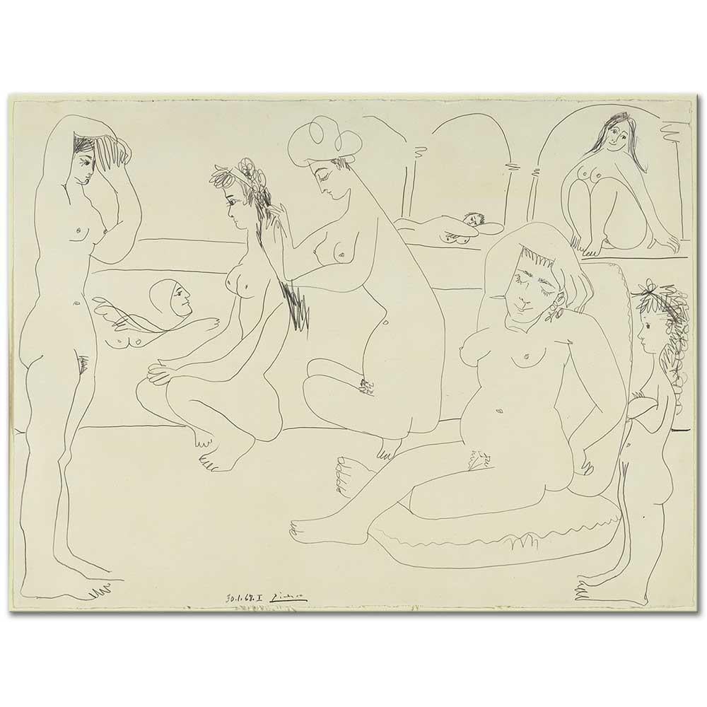 Pablo Picasso Havuz Kanvas Tablo