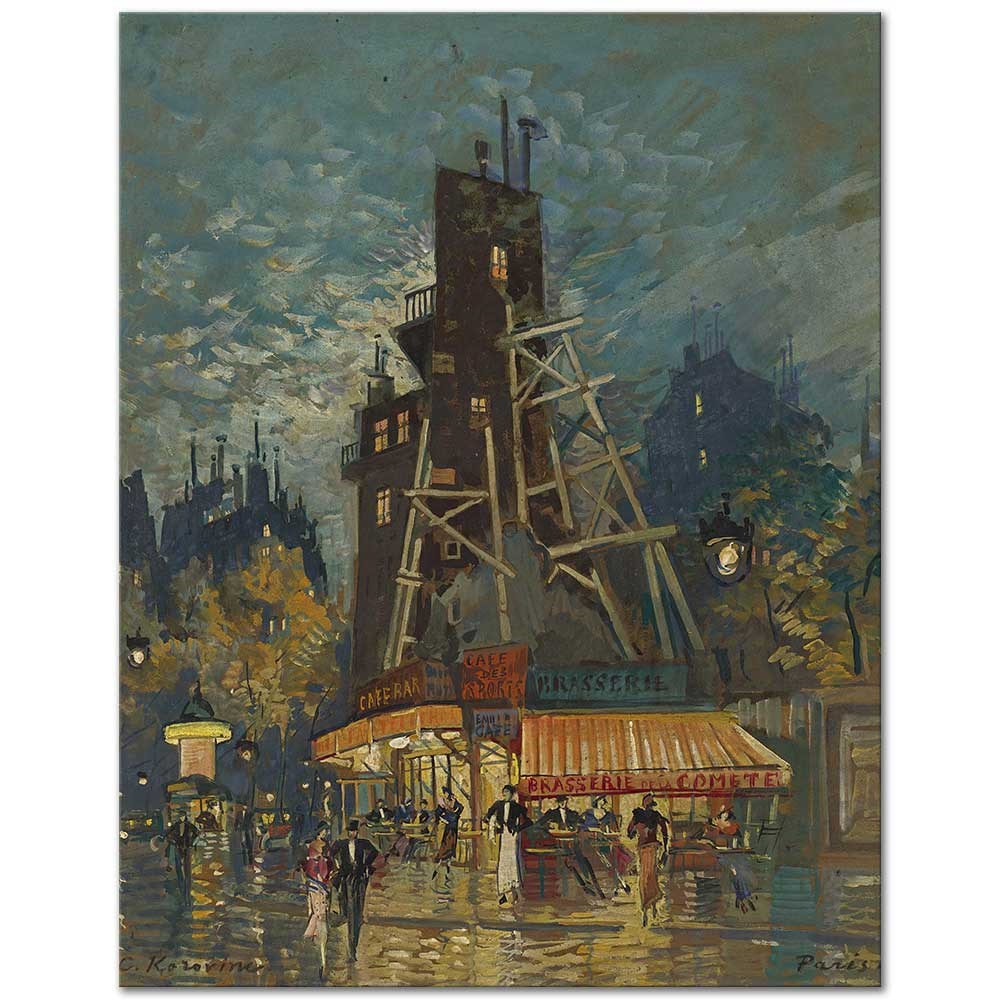 Konstantin Korovin Paris'te Bulvar Kanvas Tablo