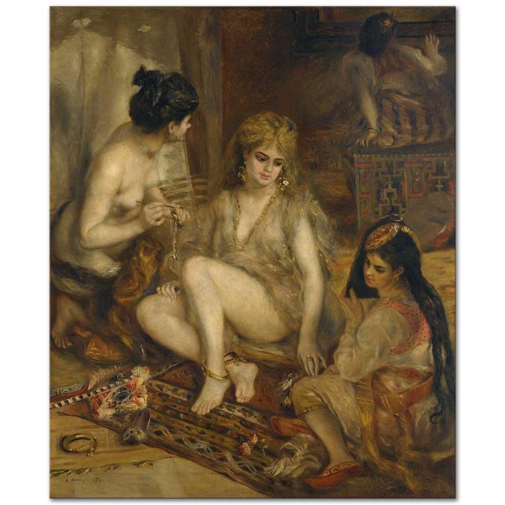 Pierre Auguste Renoir Cezayir Kostümlü Parisliler Kanvas Tablo