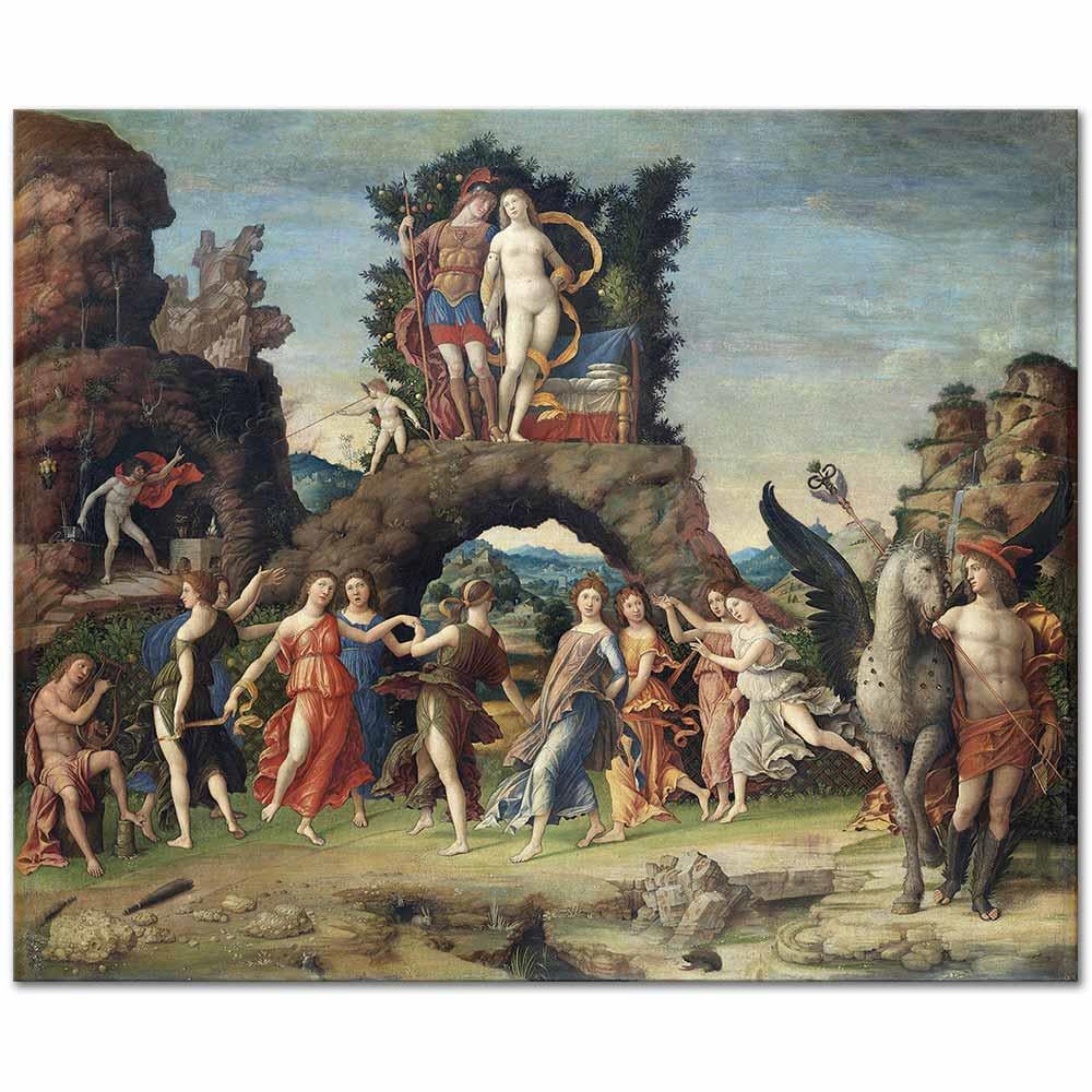 Andrea Mantegna Parnas Dağında Mars ve Venüs Kanvas Tablo