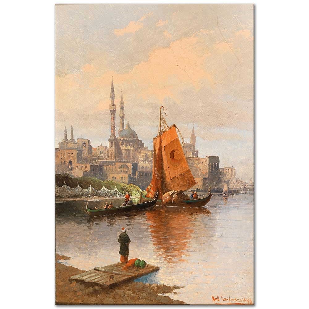 Karl Kaufmann Konstantinopol'dan Bir Köşe Kanvas Tablo
