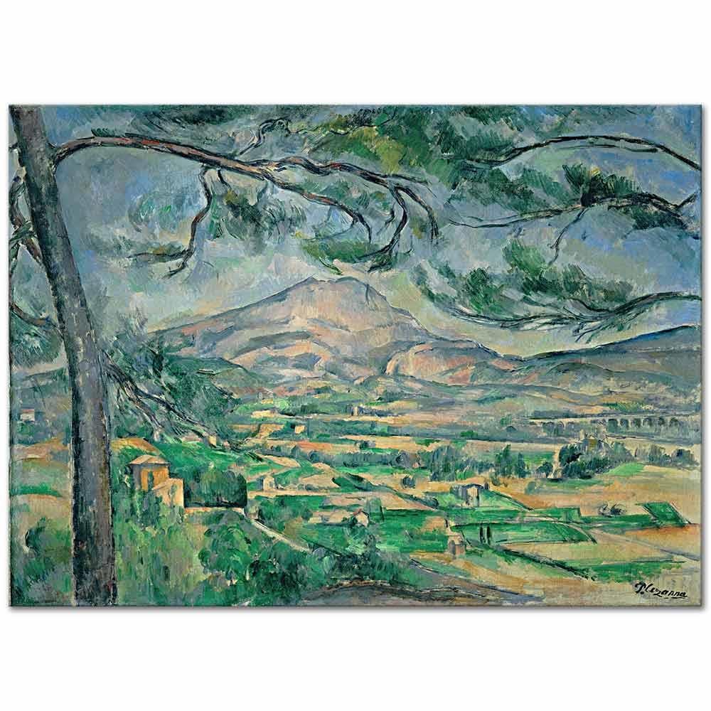 Paul Cezanne Mont Sainte Victoire ve Büyük Çam Kanvas Tablo
