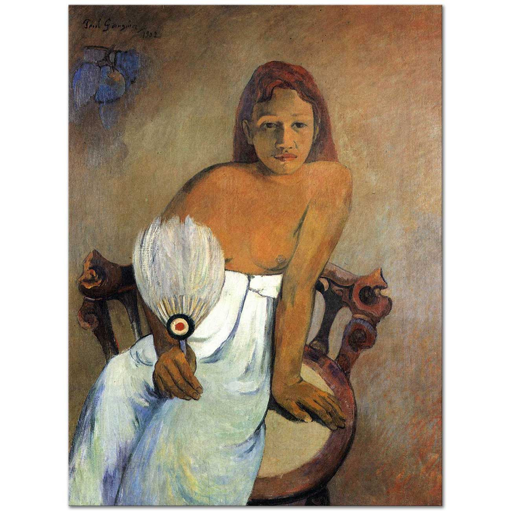 Paul Gauguin Yelpazeli Kız Kanvas Tablo