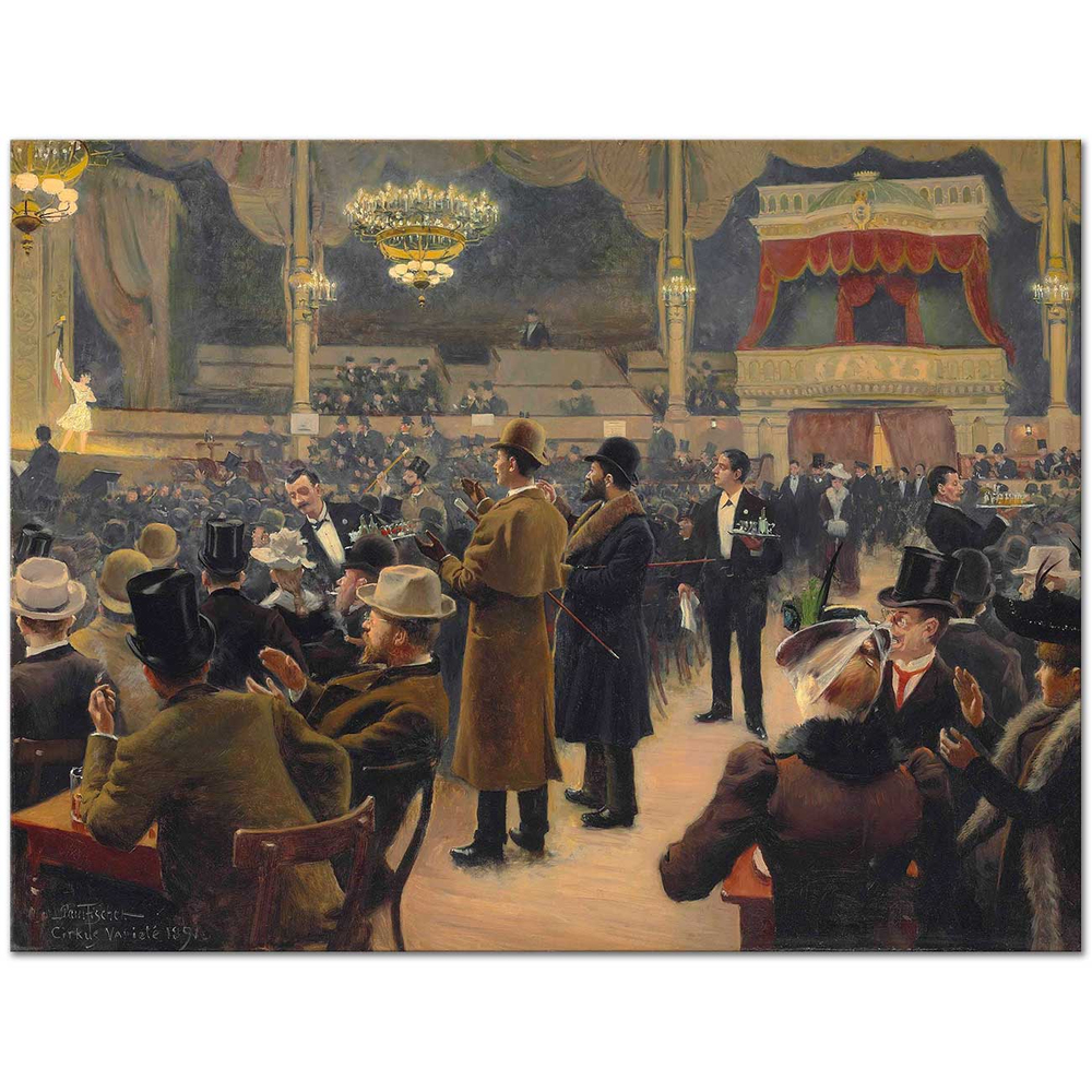 Paul Gustave Fischer Sirkte Gösteri Kanvas Tablo